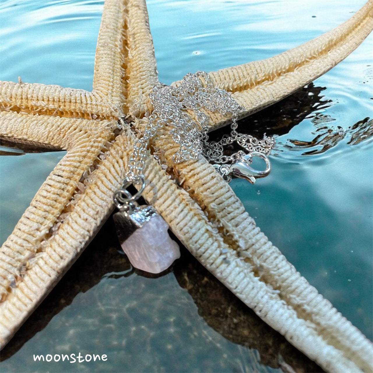 moonstone quartz necklace