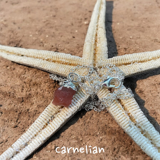 natural carnelian crystal necklace