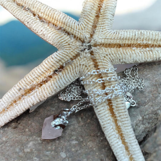 natural clear quartz necklace